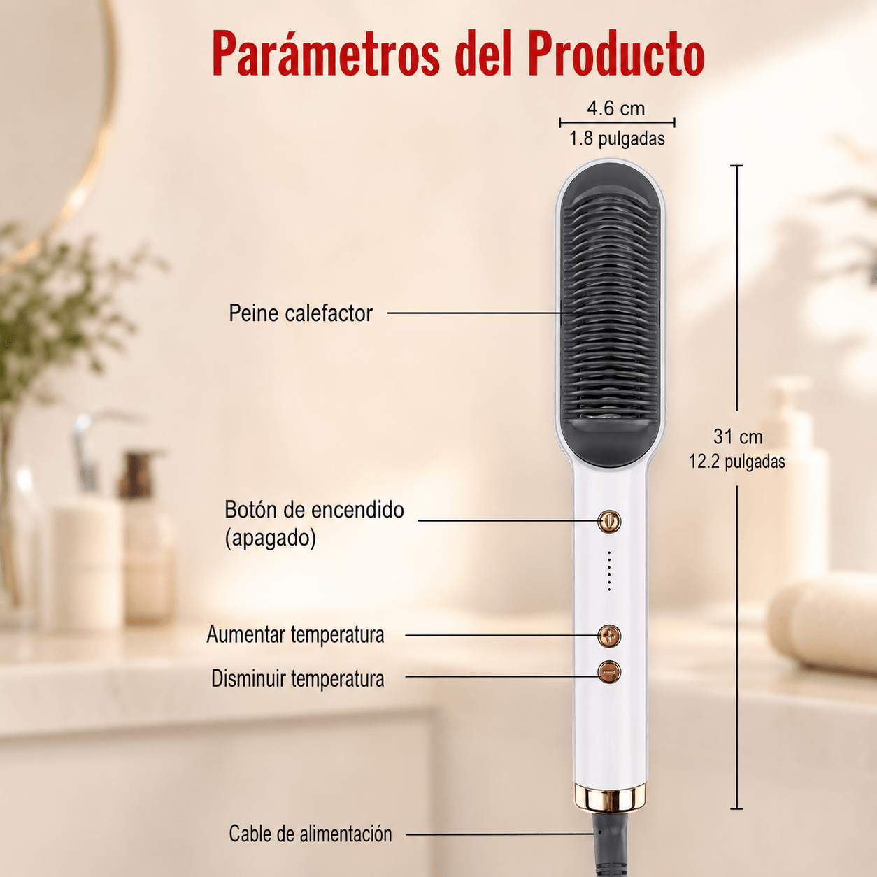 Peine alisador eléctrico