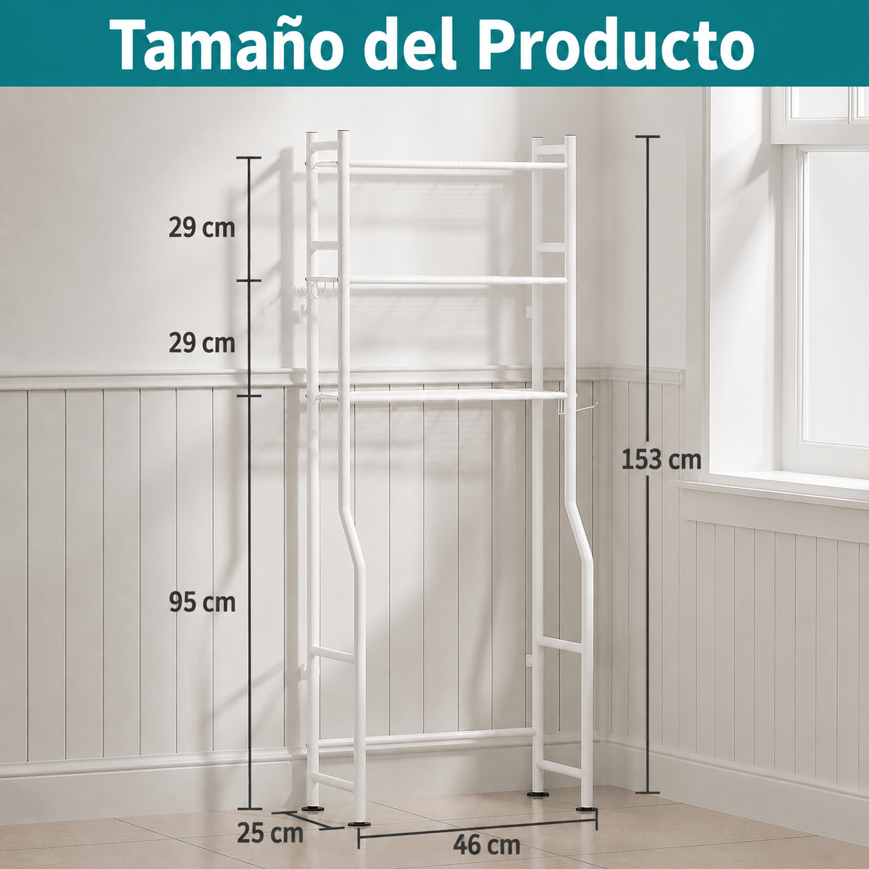 Estante organizador de baño