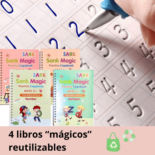 Set cuadernos de caligrafia montessori