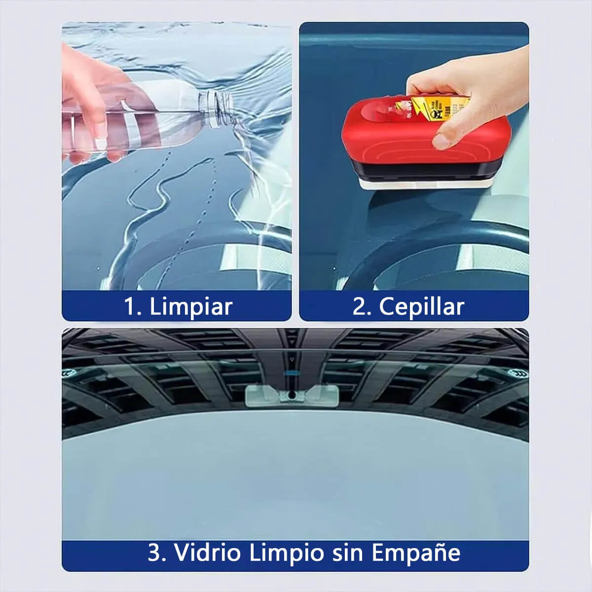 Limpiador de parabrisas y vidrios de autos