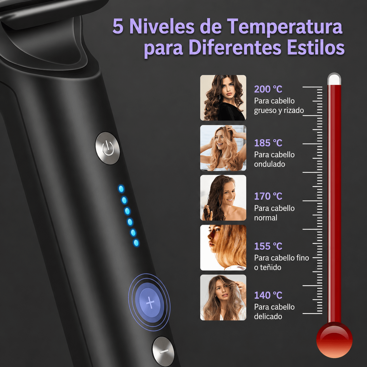 Peine alisador eléctrico