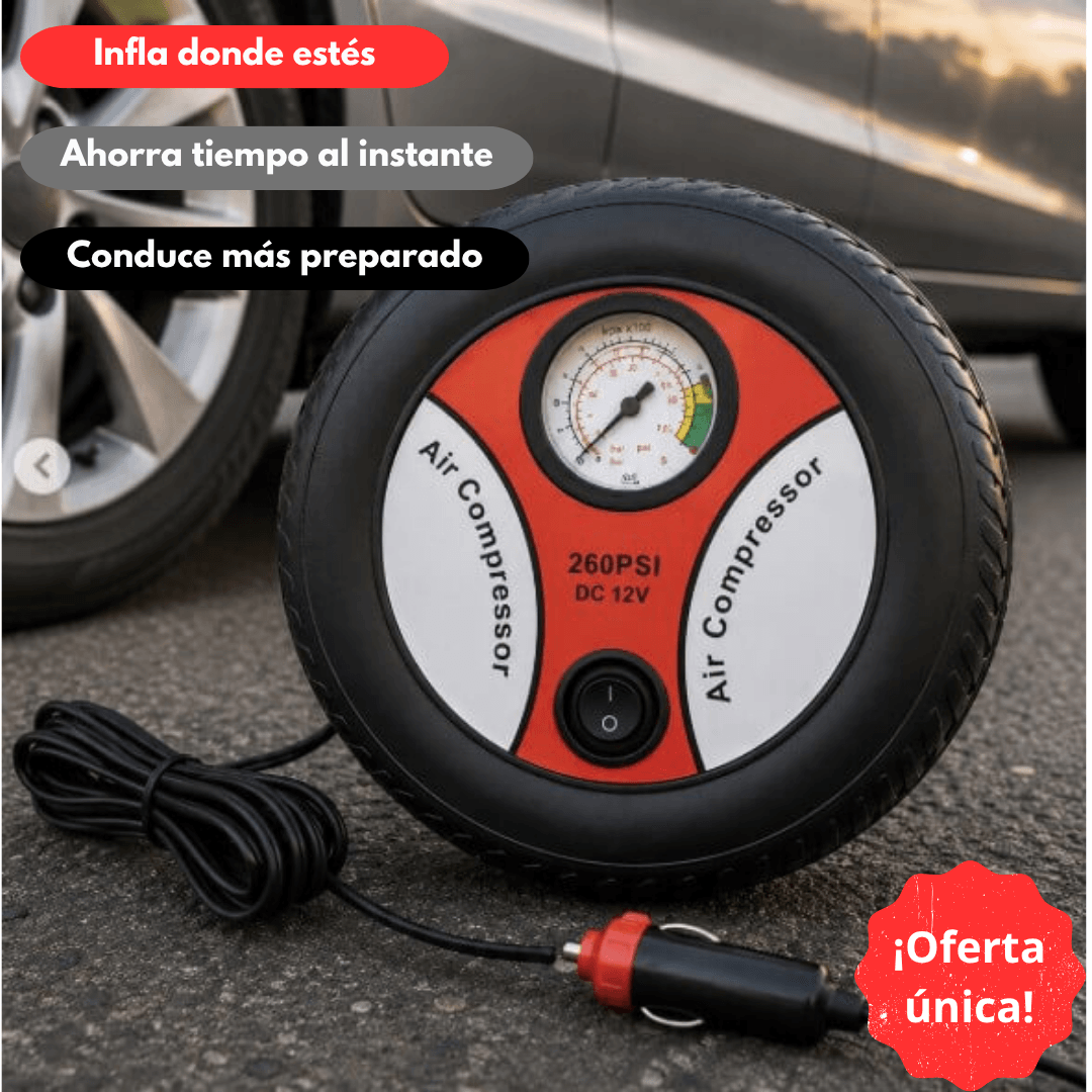 Compresor de Aire Portable (en forma de neumático)