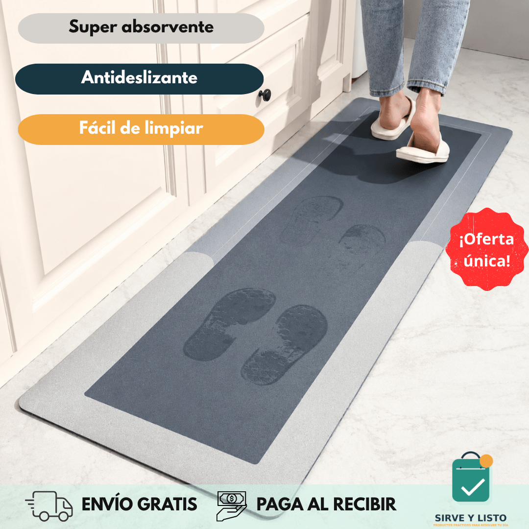 Set de 2 alfombras absorbente de cocina